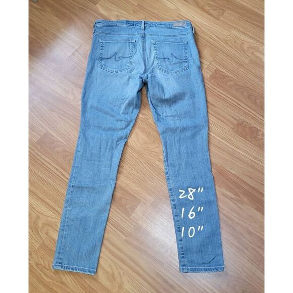 AG The Middi Mid-R Artisan Destroyed Jeans 28R - Picture 3 of 9